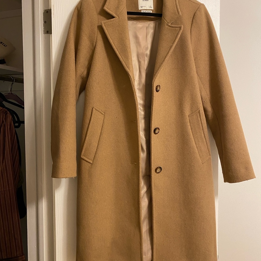 Abercrombie & Fitch Tan Dad Coat